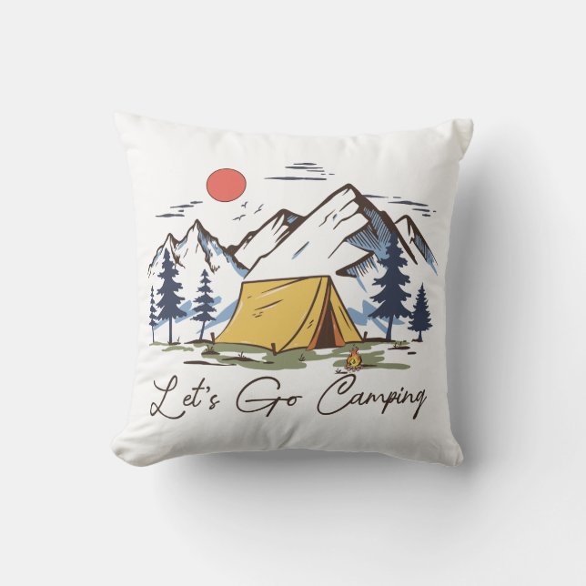 Coussin Allons en Camping (Recto)