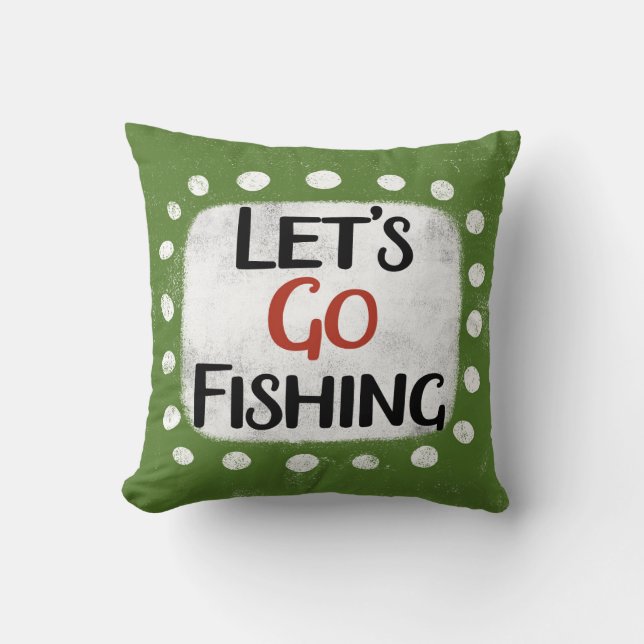 Coussin Allons pêcher l'oreiller (Recto)