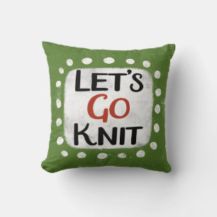 Coussin Allons-y Knit Throw Pillow