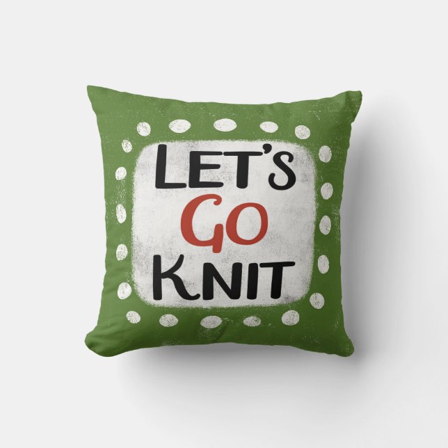 Coussin Allons-y Knit Throw Pillow (Recto)