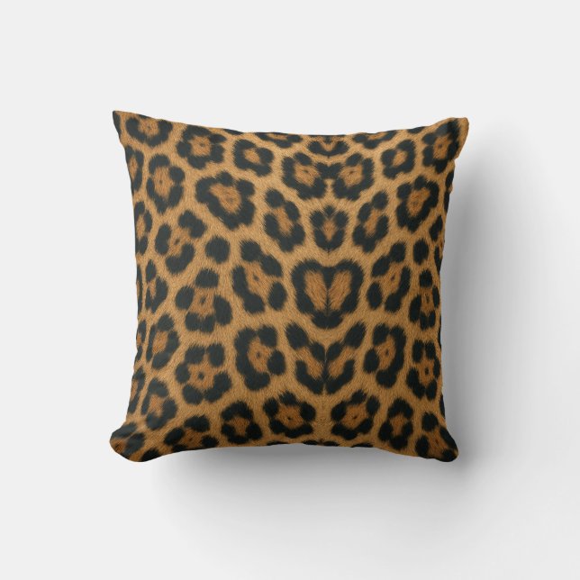 Coussin Almofada Textura e Padrão de Pele de Leopardo  (Recto)