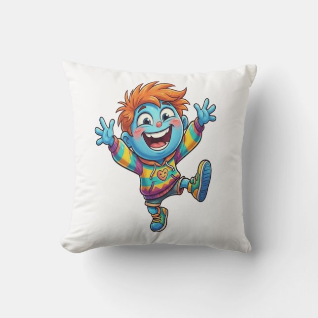 Coussin Almohada Alegre de Personaje de Dibujos Animados  (Recto)