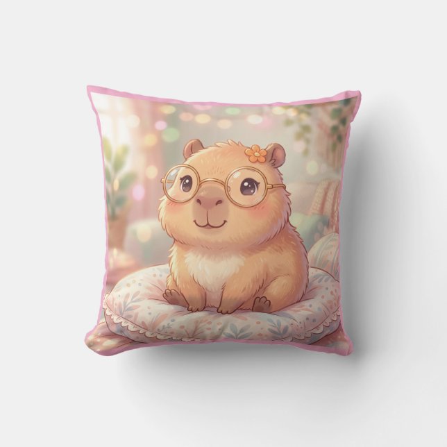 Coussin almohada cute de Capybara (Recto)