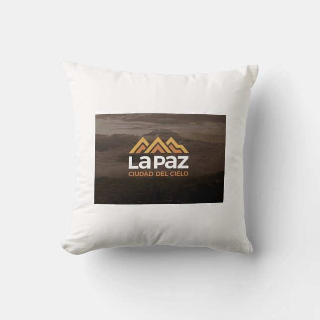 Coussin Almohada La Paz ciudad del cielo (Recto)