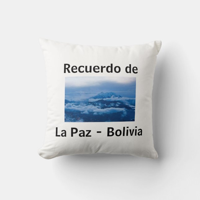 Coussin Almohada recuerdo de La Paz  (Recto)