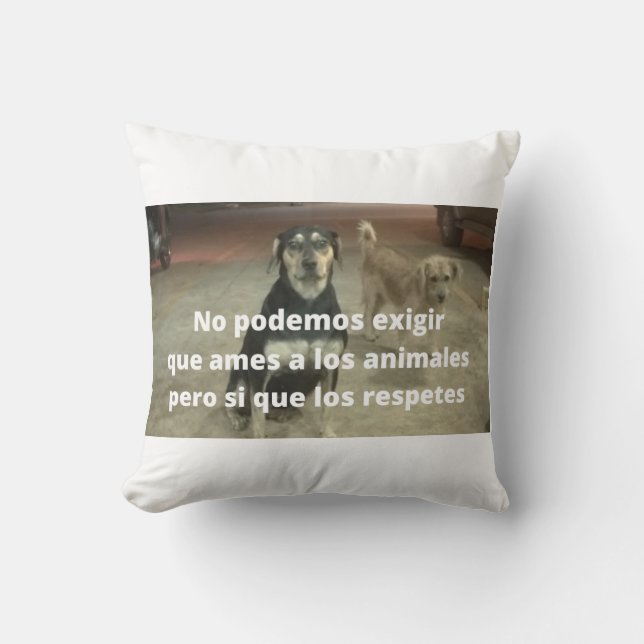 Coussin Almohada respeto a los animales (Recto)