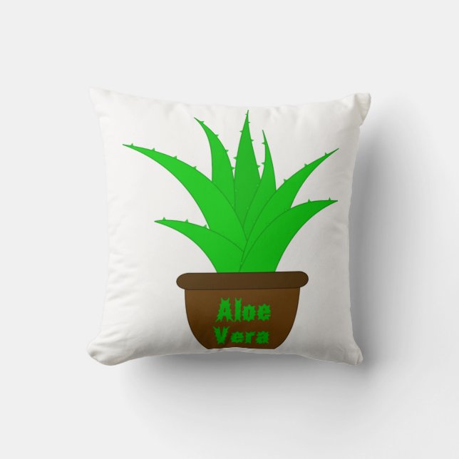 Coussin Aloe Vera avec un Étiquette (Recto)