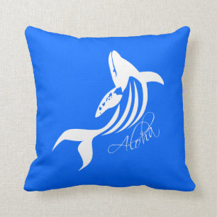 Coussin Aloha baleine d'Hawaï