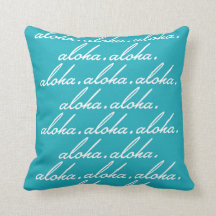 Aloha carreau Mer-Bleu réversible de manuscrit