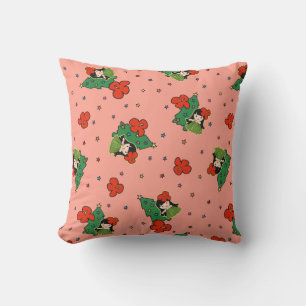 Coussin Aloha Honeys Noël Hawaiian Hula Girl Coral