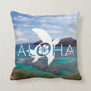 Coussin Aloha tortue d'Hawaï Honu
