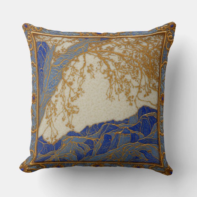 Coussin Alpes françaises Or  Argent Bronze   (Recto)