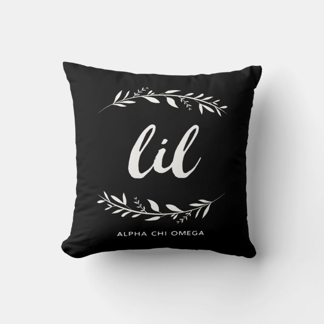Coussin Alpha Chi Omega | Petit Couronne (Recto)