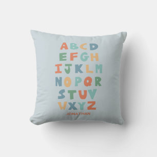Coussin Alphabet ABC moderne Décor personnalisé pour enfan