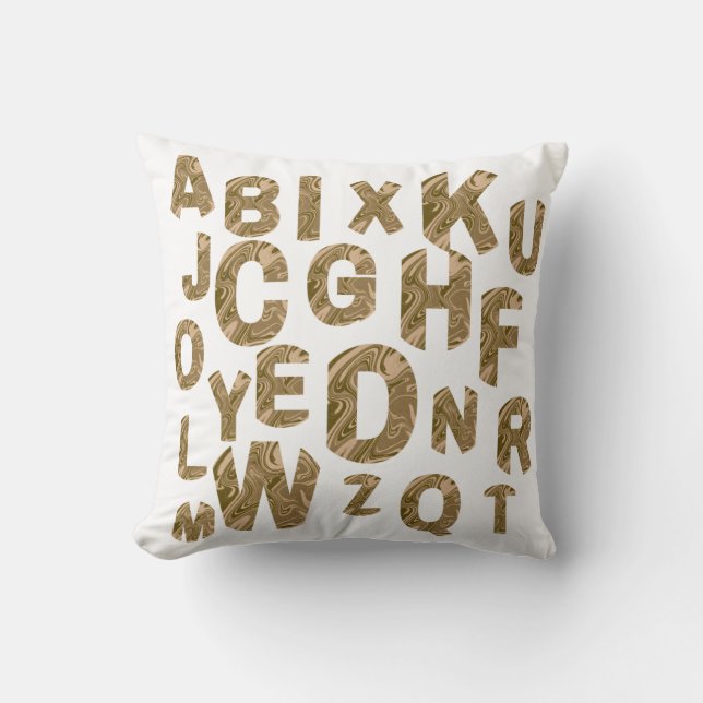 Coussin alphabet attrayant motif ABC  (Recto)