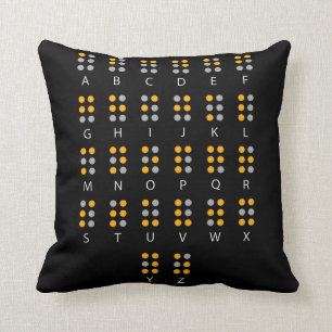 Coussin Alphabet braille Blind Art
