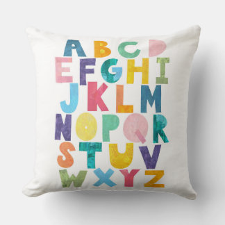 Coussin Alphabet Collage papier coloré