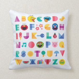 Coussin Alphabet de Sesame Street