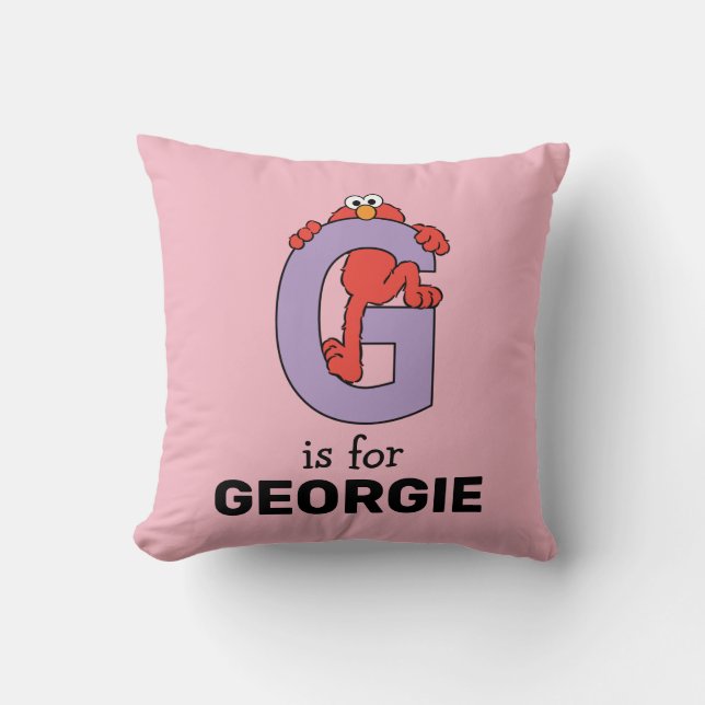 Coussin Alphabet d'Elmo | G Violet (Recto)