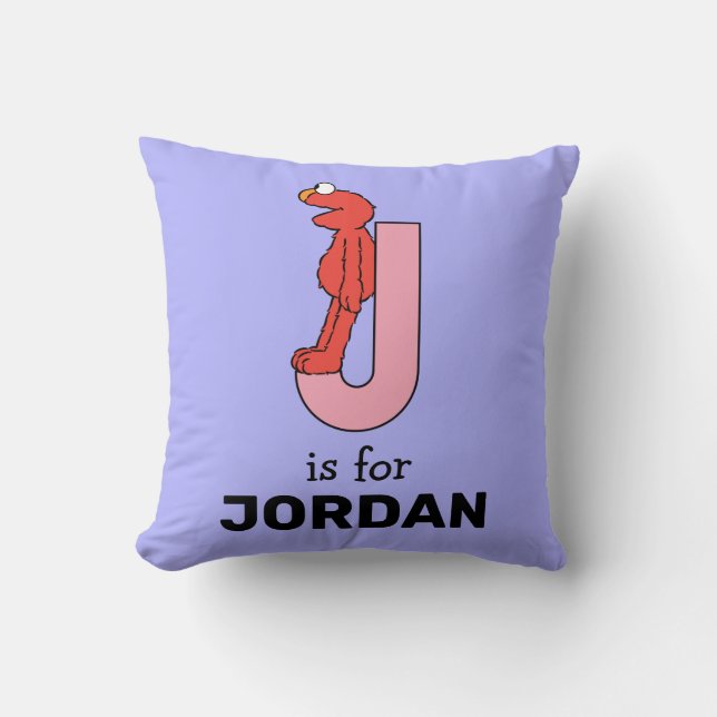 Coussin Alphabet d'Elmo | J Rose (Recto)
