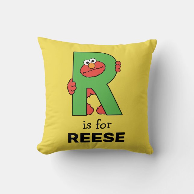 Coussin Alphabet d'Elmo | R Green (Recto)
