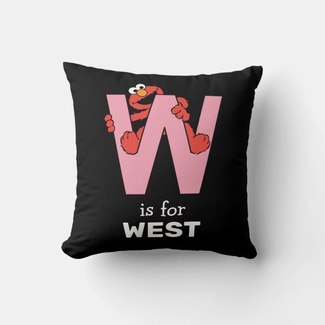 Coussin Alphabet d'Elmo | W Rose (Recto)