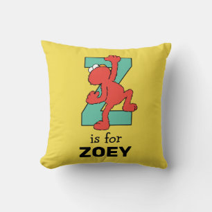Coussin Alphabet d'Elmo   Z sarcelle