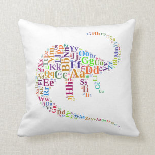 Coussin alphabet Dino