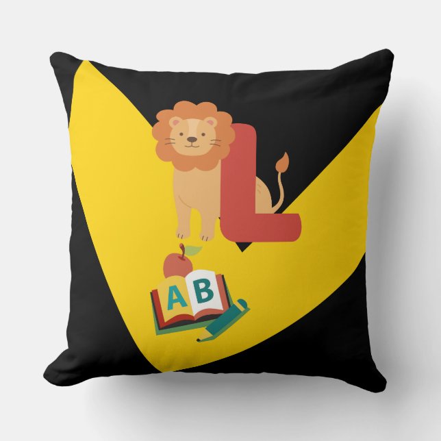 Coussin Alphabet, enfants (Recto)