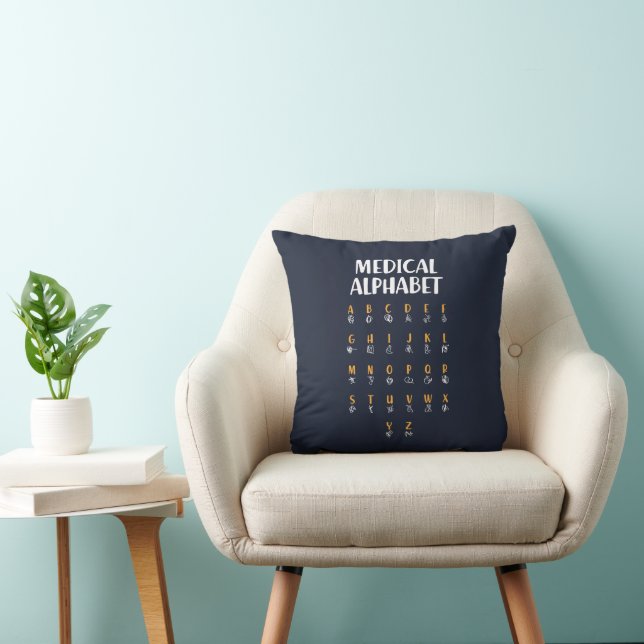 Coussin Alphabet Médical (Chaise)