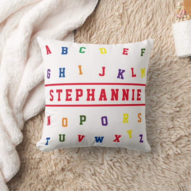 Coussin Alphabet personnalisé (Couverture)