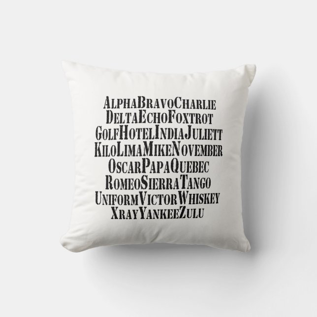 COUSSIN ALPHABET PHONETIQUE / MOTS DE CODE (Recto)
