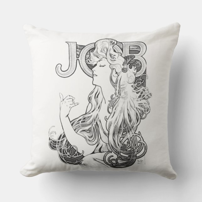 Coussin Alphonse Mucha JOB ISOGS (Recto)