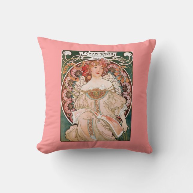 Coussin Alphonse Mucha Peinture (Recto)