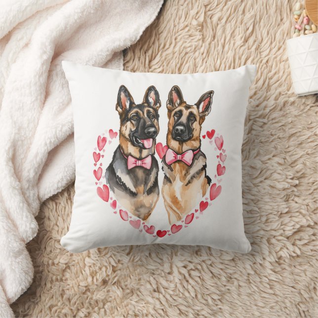 Coussin Alsace Chien Maman Vie Aquarelle tendance coeur am (Couverture)