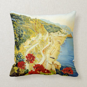 Coussin Amalfi Coast, Italie Poster de publicité Vintage