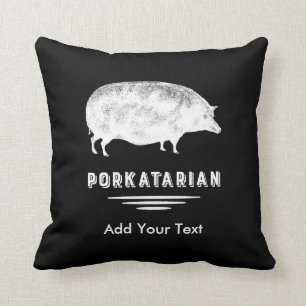 Coussin Amant antique Porkatarian de lard de porc drôle