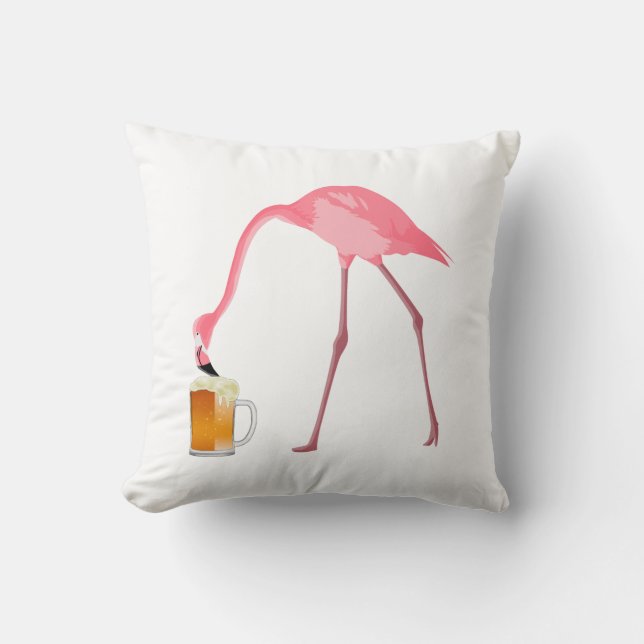 Coussin Amant rose de bière de Flamant rose (Recto)