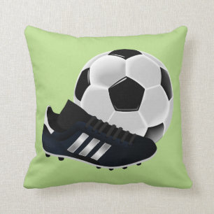 Coussin Amants du football de garçons personnalisables