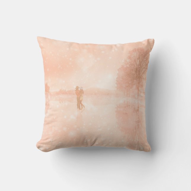 Coussin Amants sur un étang gelé          (Recto)