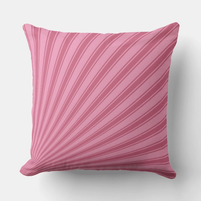 Coussin Amaranth rose couleur rayure Motif funky (Recto)