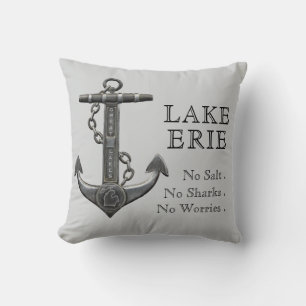 Coussin Amarrages du drapeau américain patriotique du lac 