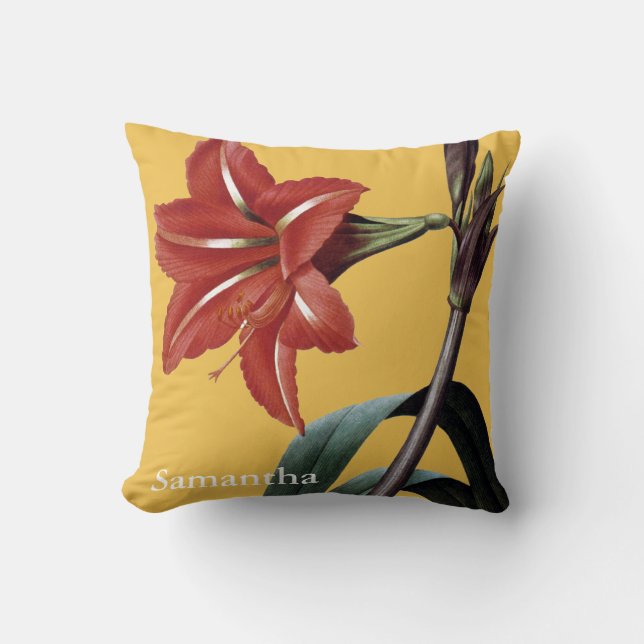 Coussin Amaryllis barrée (Recto)