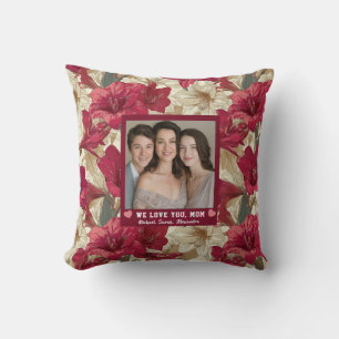 Coussin Amaryllis Mère fière Décoration de chambre Maman