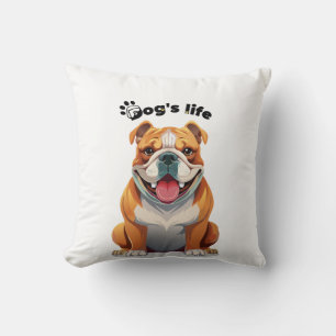 Coussin Amateur de Bouledogue Art � Parfait pour les Chemi