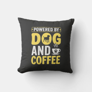 Coussin Amateur de café chien propulsé par le design