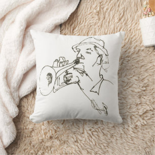 Coussin Amateur de jazz joueur de trompette