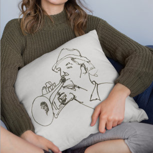 Coussin Amateur de jazz joueur de trompette