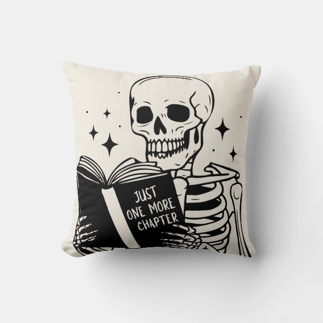 Coussin Amateur de livres juste un chapitre de plus squele (Recto)