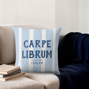 Coussin Amateur de Livres Moderne Rayé Sur Mesure